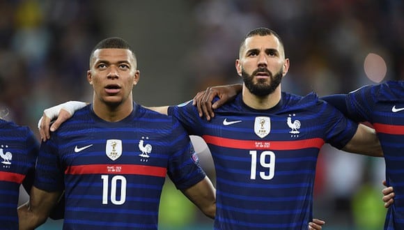 Karim Benzema y Kylian Mbappé destacaron el choque de Francia vs. Kazajistán. (Foto: Getty)