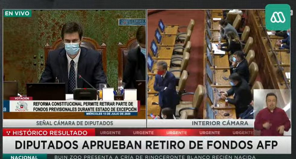 Diputados de Chile aprueban el retiro anticipado de pensiones por la pandemia. (Captura de video/YouTube/Mega Noticias).