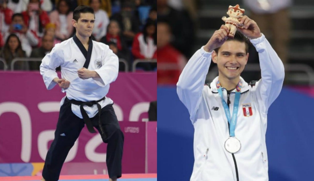 Hugo del Castillo logró la primera medalla para el Perú en Taekwondo Poomsae. Foto: JESÚS SAUCEDO