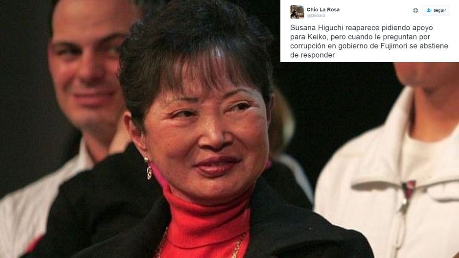 Susana Higuchi apoya a Keiko Fujimori y Twitter saca chispas.