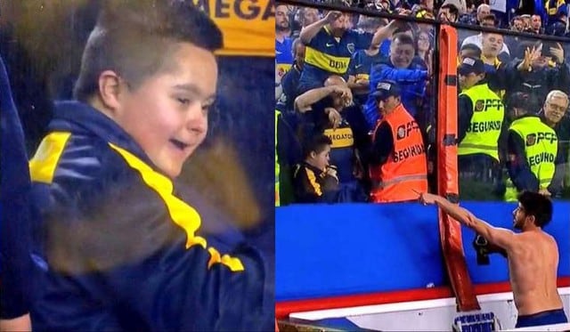 Boca Juniors: Pablo Pérez busca a niño en la tribuna, y provoca dulce y risueña reacción con este gesto