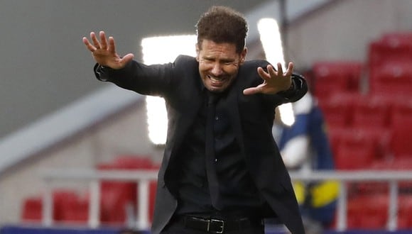 Diego Simeone feliz por la segunda liga española obtenida. La primera fue en el 2014. (Foto: REUTERS)