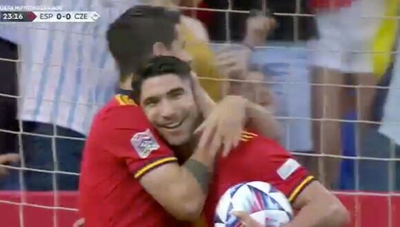 Soler puso el 1-1 de España vs. República Checa. (Foto: Captura ESPN)