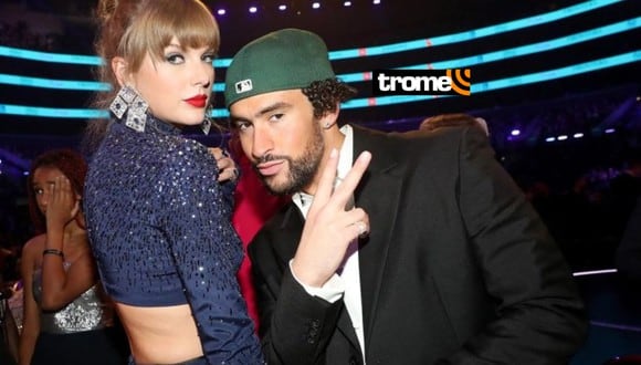 Bad Bunny y Taylor Swift, que aparecen entre los mejor pagados, se lucieron juntos en los últimos Grammy.
