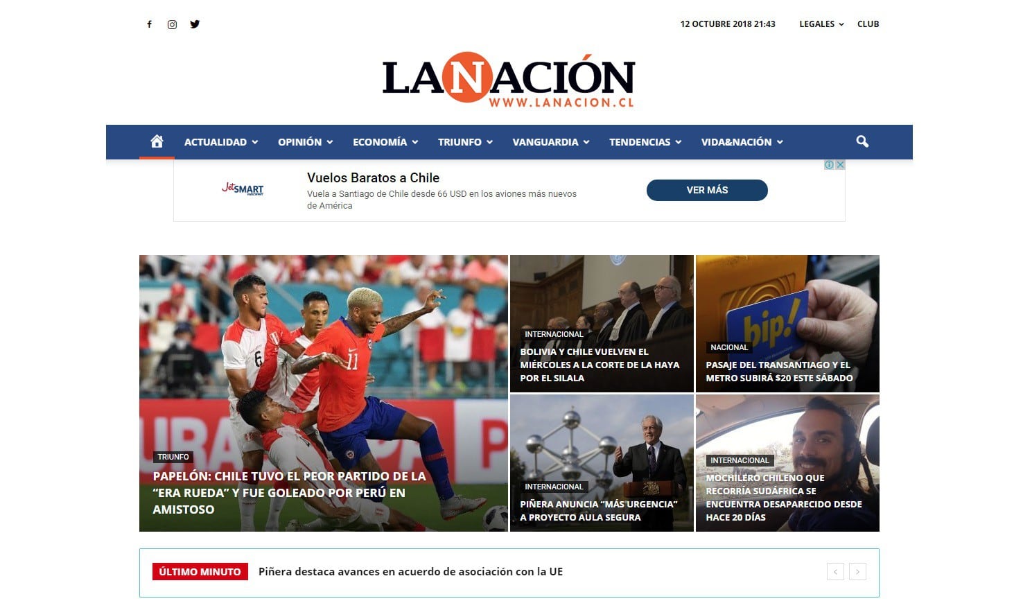 Principales medios de Chile calificaron de bochornosa actuación de 'La Roja' ante Perú.