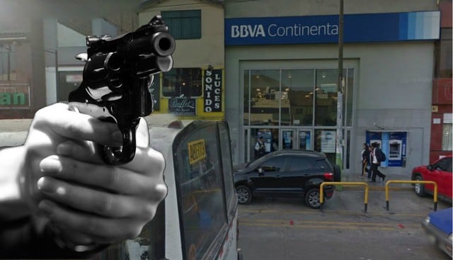 Asaltan agencia del banco BBVA Continental en Los Olivos y se llevan fuerte cantidad de dinero