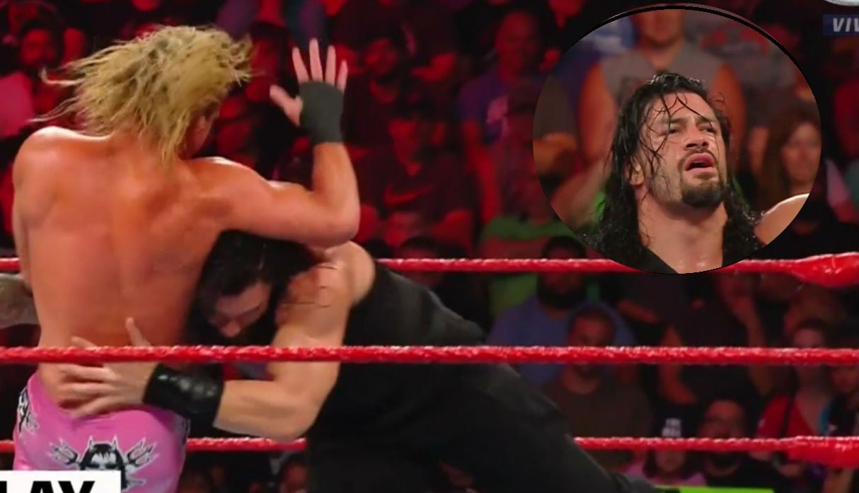Roman Reigns sumó otra victoria en Monday Night RAW. (Captura Fox Sports 2)