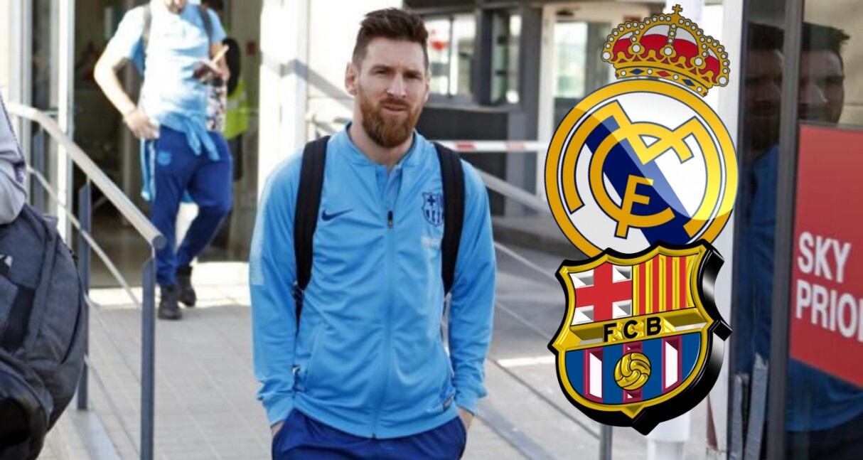 Así fue la llega de Lionel Messi con Barcelona a Madrid para el clásico.