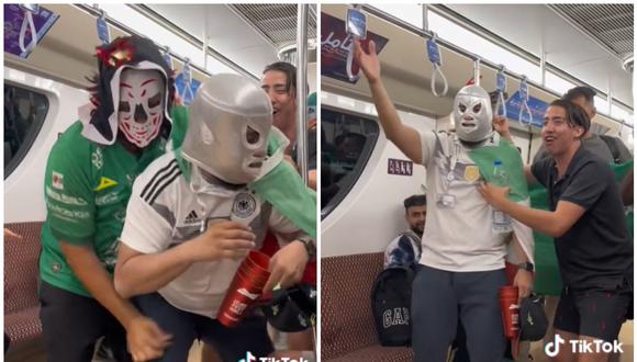 Hinchas de México lucharon en un metro de Qatar. (Foto: @rabias.19 / TikTok)
