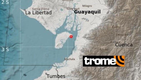Epicentro del sismo producido en Ecuador, muy cerca a Tumbes.