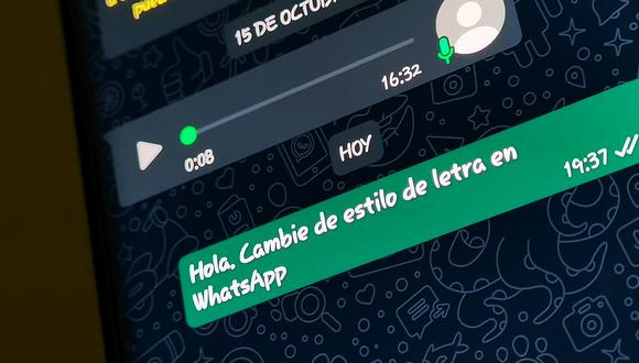 De esta forma podrás cambiar el estilo de la letra de WhatsApp sin muchos programas. (Foto: Trome)