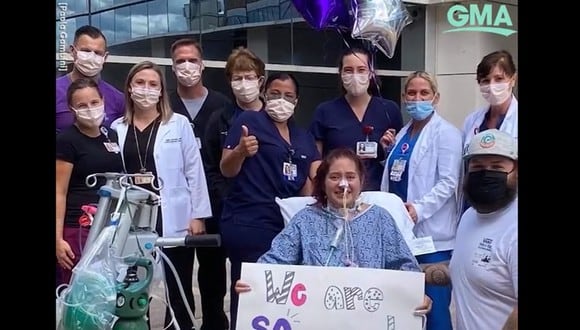 Paola Gambini permaneció hospitalizada por 3 meses. (Foto: Captura video ABC News)