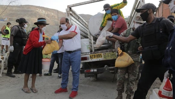 La Municipalidad de Pachacámac entrega víveres a las familias en situación de vulnerabilidad. (Difusión)