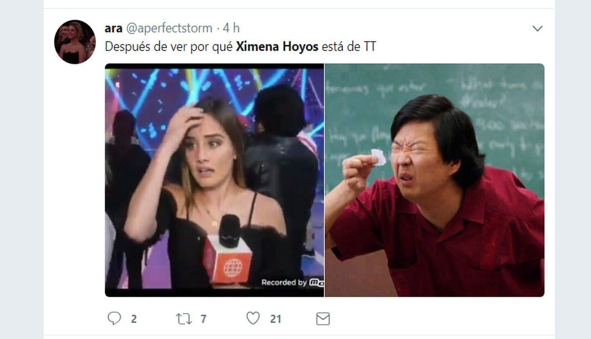 La actriz Ximena Hoyos se volvió tendencia en Twitter tras la publicación de tremendo video en Instagram. Los usuarios de las redes sociales no perdonan y comenzaron con lo memes.