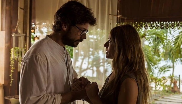 Revelan nueva imagen de la ‘Inspectora Murillo’ y ‘El Profesor’ en una romántica escena de "La casa de papel. (Foto: Netflix)