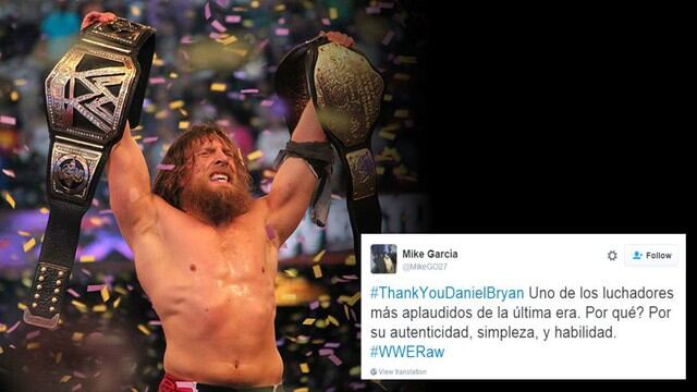 Daniel Bryan se retira y Twitter solo le dice “gracias” (Foto: WWE/Twitter)