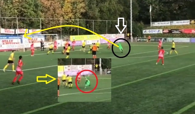 YouTube viral: Arquero anotó golazo de chalaca al último minuto en el fútbol de Bélgica