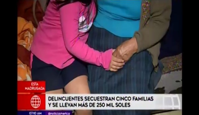 Roban 250 mil soles a familia y agreden a embarazada. (Foto: Captura de video / América Noticias)