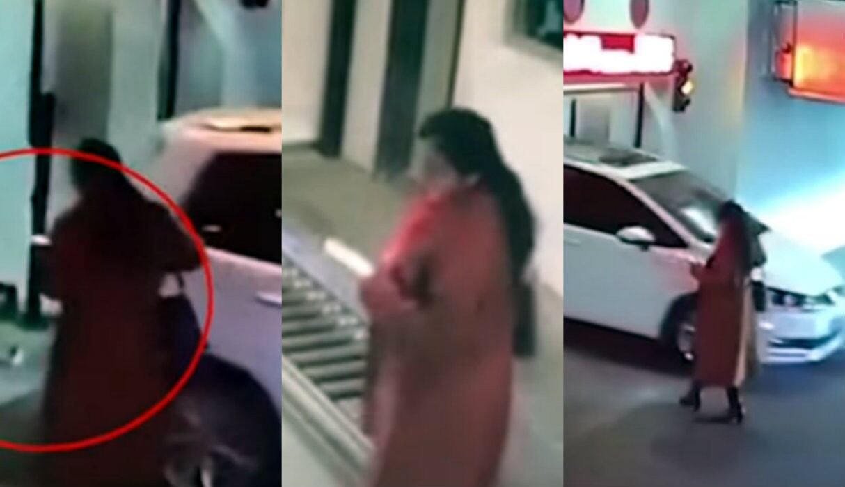 Mujer de China es atropellada por auto sin conductor. Foto: Composición con imágenes de YouTube.