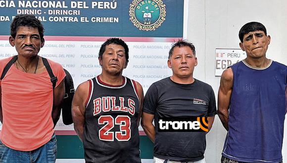 Cuatro integrantes de ‘Los Vándalos’ fueron capturados en San Juan de Lurigancho. (Foto: Trome)