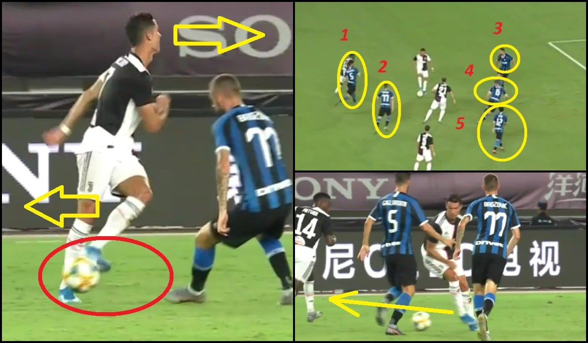Cristiano Ronaldo y su despampanante lujo múltiple: Pase del desprecio, bicicleta y taco el Juventus vs Inter