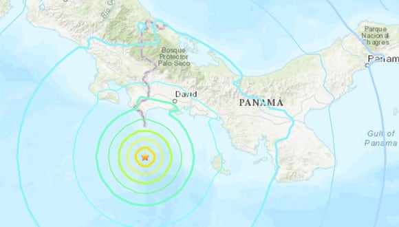 Se registra fuerte movimiento telúrico en Panamá. (Foto: USGS)
