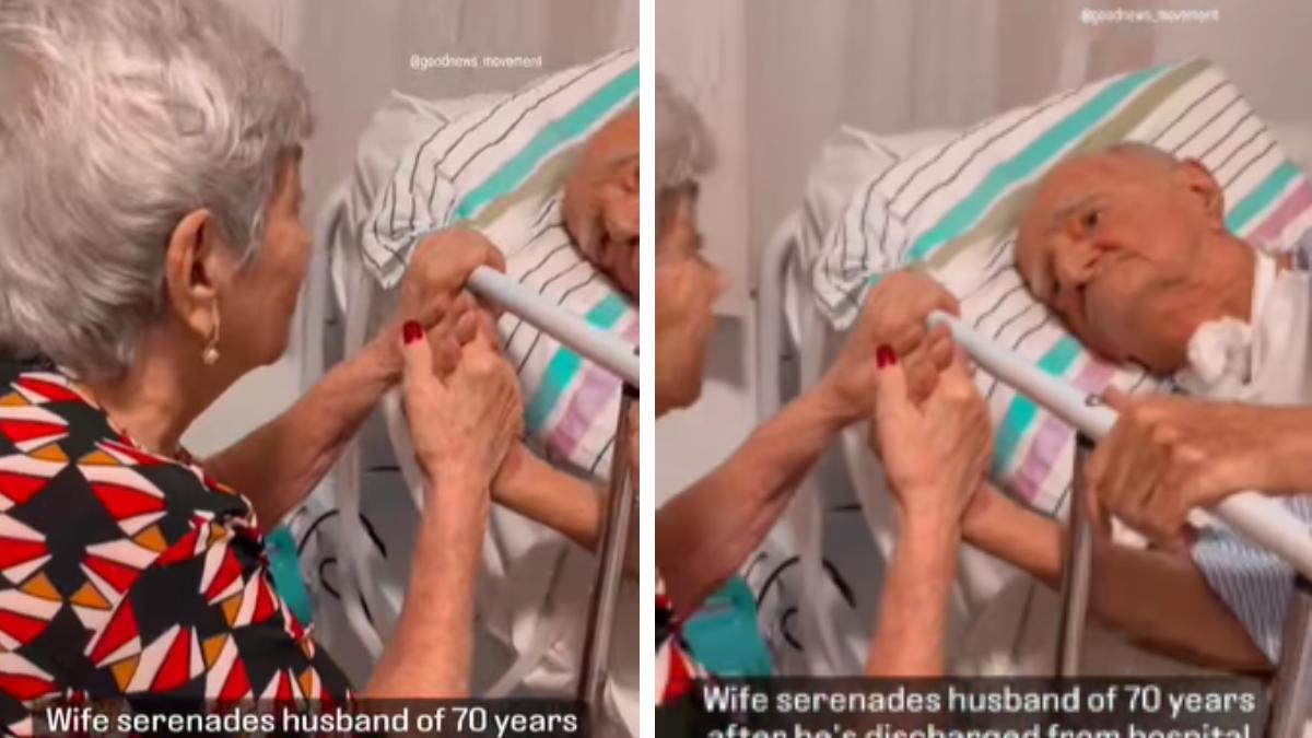 Anciana le canta a su esposo internado en un hospital | Portugal | nnda  nnrt | VIRAL | TROME.COM