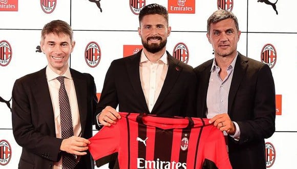 Olivier Giroud tendrá en AC Milan su primera experiencia en el fútbol italiano. (Foto: AC Milan)