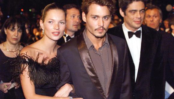 La supermodelo Kate Moss  se refirió a su relación con Depp y la forma muy interesante en que él la sorprendió con su primera pieza de joyería de diamantes. (Foto: Getty Images)