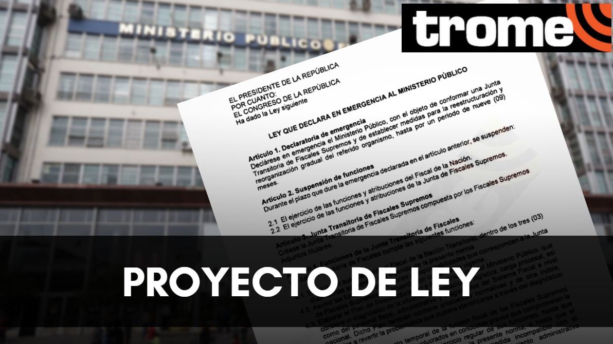 Martín Vizcarra: ¿En qué consiste el proyecto de ley que declara en emergencia 
el Ministerio Público?