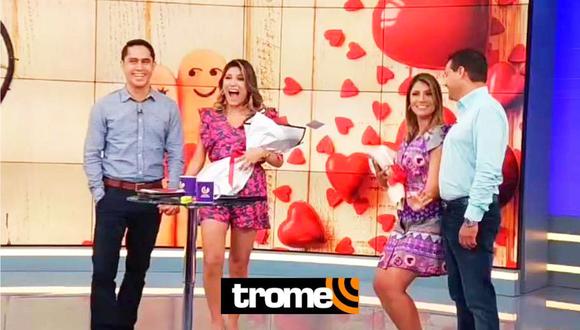 Fátima Aguilar y Alicia Retto son sorprendidas por San Valentín