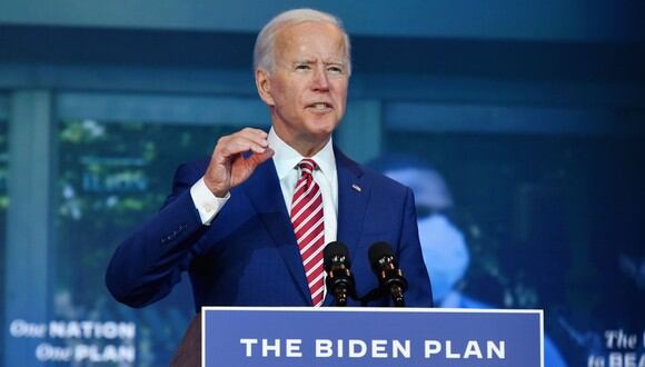 El candidato presidencial demócrata, Joe Biden, pronuncia diversos comentarios sobre el coronavirus en el teatro The Queen en Wilmington, Delaware (Estados Unidos). (AFP / Angela Weiss).