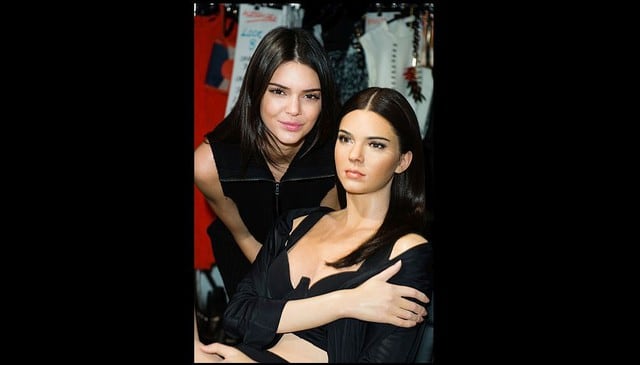 Kendall Jenner conoció a su figura de Madame Tussauds. (Getty)