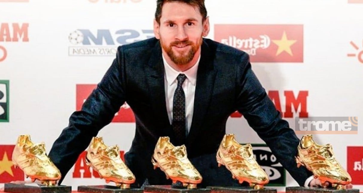 Lionel Messi recibió su quinta Bota de Oro al mejor goleador de Europa.