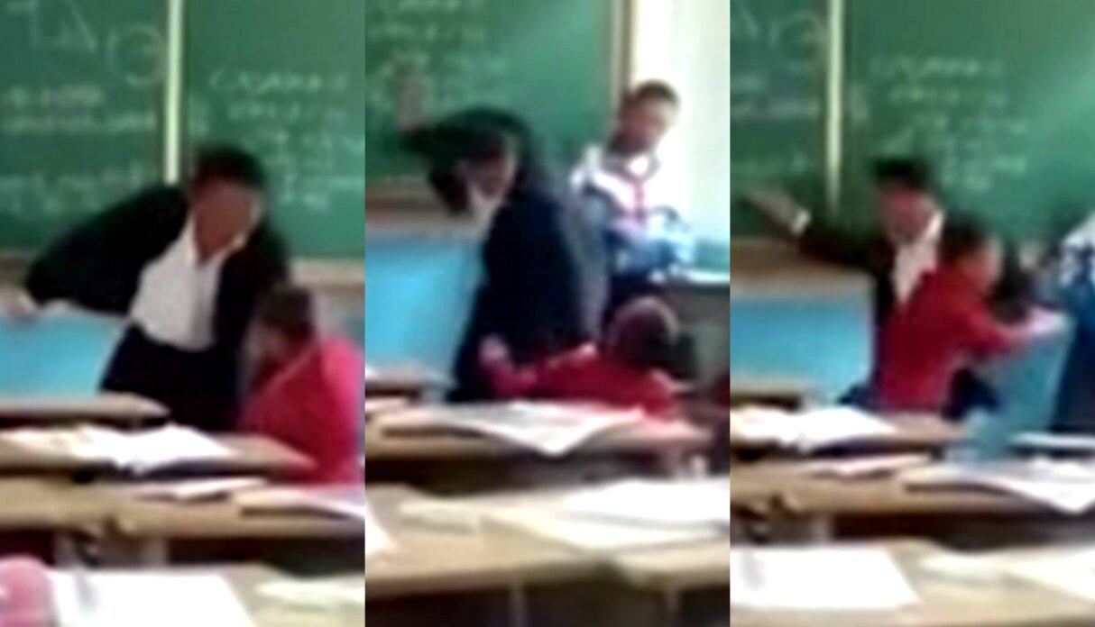 Profesor golpea brutalmente a alumno en China.