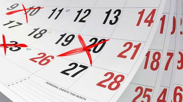 Estos son los días no laborales del 2018 (¡No, no son los mismos que los feriados)