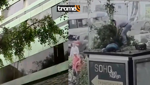 Una mujer se salvó de morir en Miraflores tras caer del cuarto piso.
