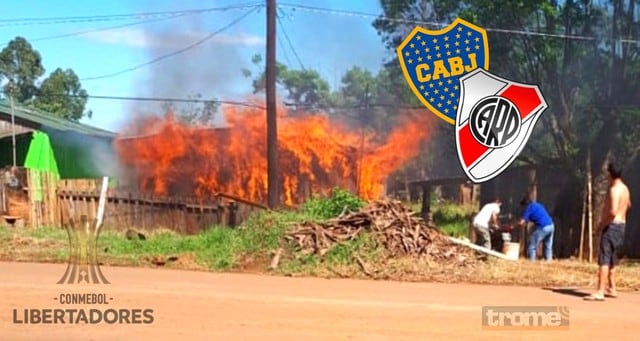Discusión por final de Copa Libertadores entre Boca y River se puso de candela y terminó con incendio de casa.