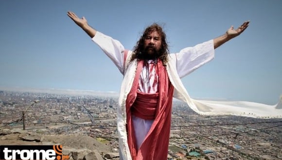 Mario Valencia, 'El Cristo Cholo', no pudo realizar el Vía Crucis este 2022. ( @GEC)