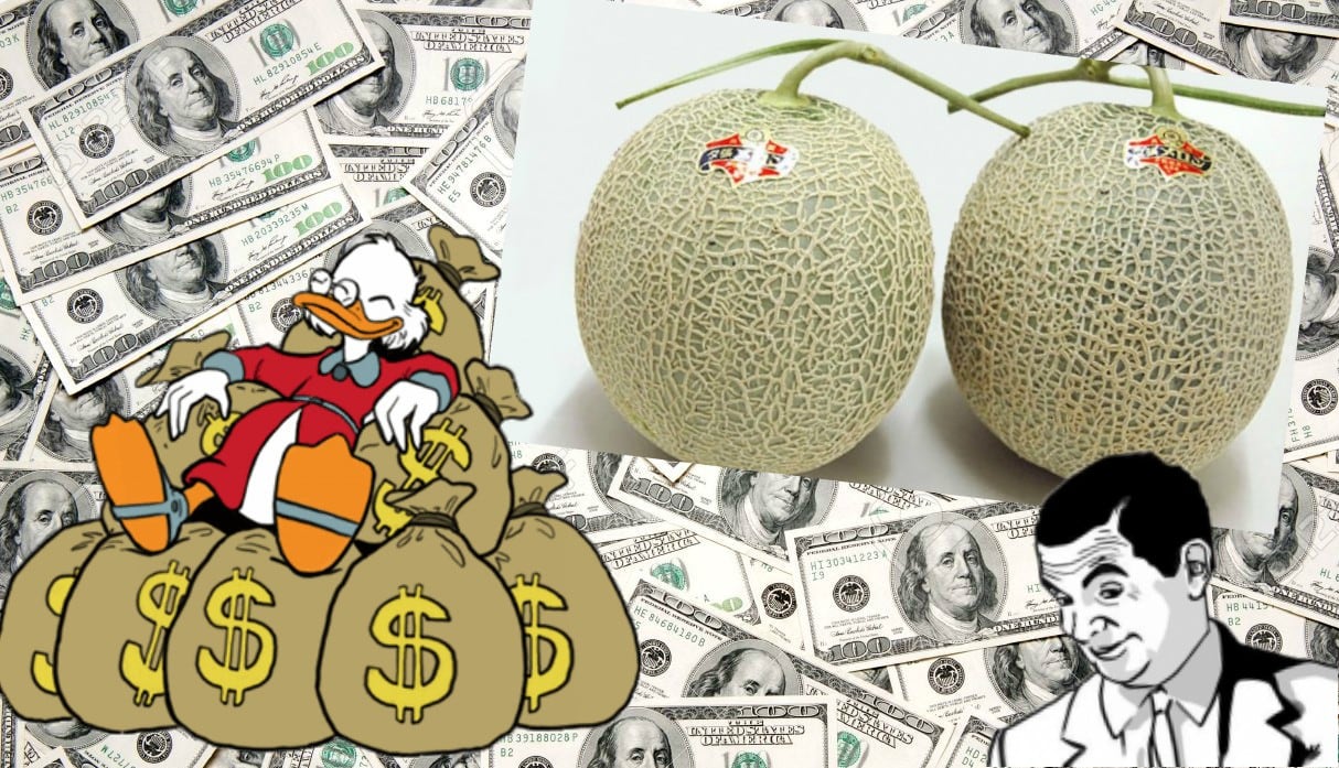 Noticias insólitas: Dos melones fueron vendidos en Japón por... ¡casi 30 mil dólares!