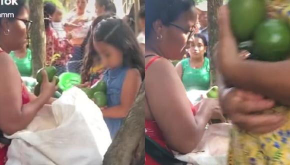 Una abuelita se hizo viral en TikTok por repartir aguacates a las personas que fueron a su fiesta de cumpleaños. (TikTok: @halemmmm)