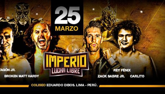 Imperio Lucha Libre: Exluchadores de WWE se presentarán en el coliseo Eduardo Dibós