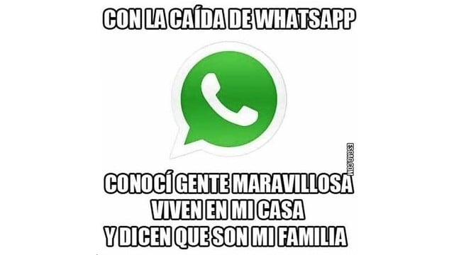 Memes por la caída de WhatsApp (Foto: Twitter)
