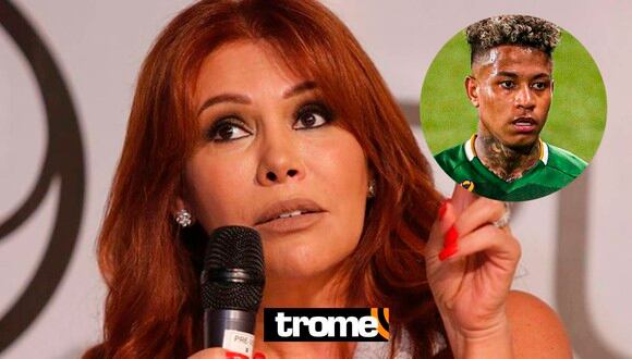 Magaly Medina se indigna con audio que presentó Génesis Alarcón contra futbolista Andy Polo.
