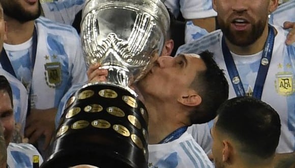 Di María marcó el gol del título de Argentina en la Copa América. (Foto: AFP)