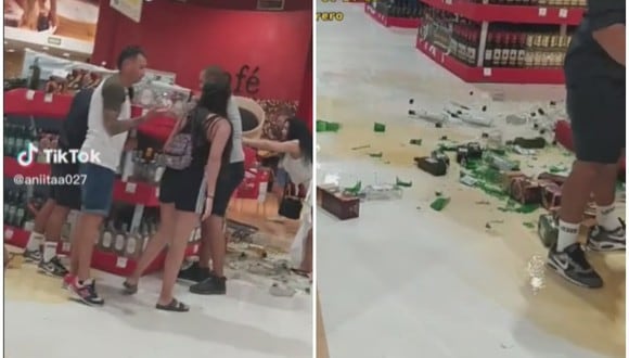 Clientes destrozan estante de supermercado. (Foto: @aniitaa027 / TikTok)