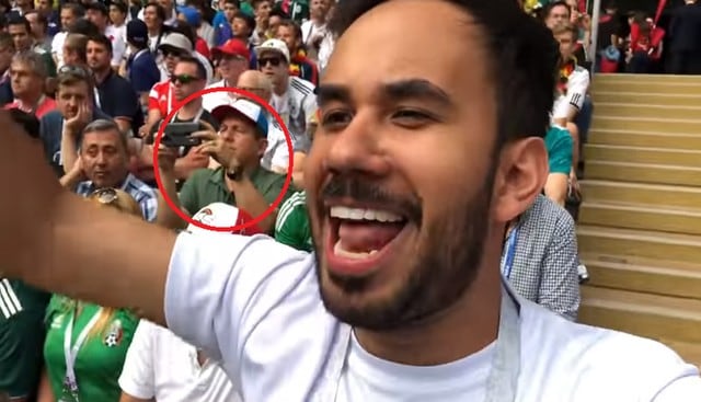 Werevertumorro captó imágenes del político Carlos Reyes disfrutando el México vs Alemania