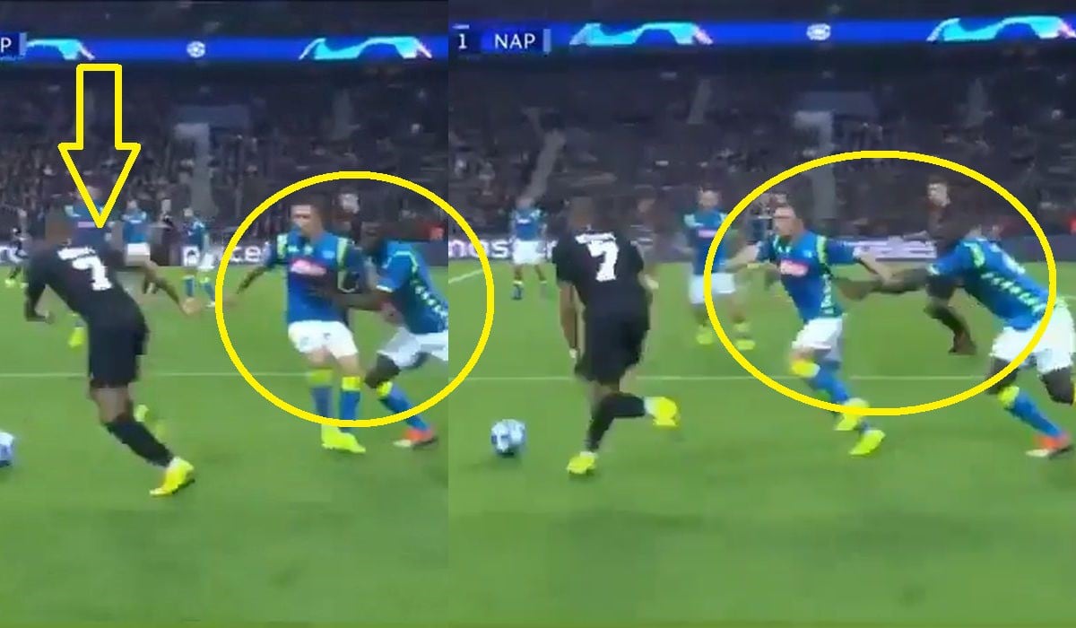 Mbappé desespera a sus rivales: Koulibaly obligó a su compañero a marcarlo con un empujón en el PSG vs Napoli