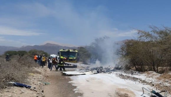 MTC y la empresa Aero Santos expresaron su profundo pesar por la pérdida de vidas en el accidente aéreo ocurrido en Nasca. (Foto: Andina)