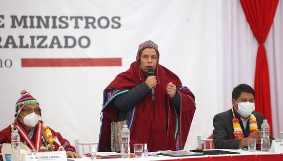 El presidente Pedro Castillo volvió a amenazar a otros de sus ministros durante un evento en la región Puno. (Foto: Presidencia Perú)